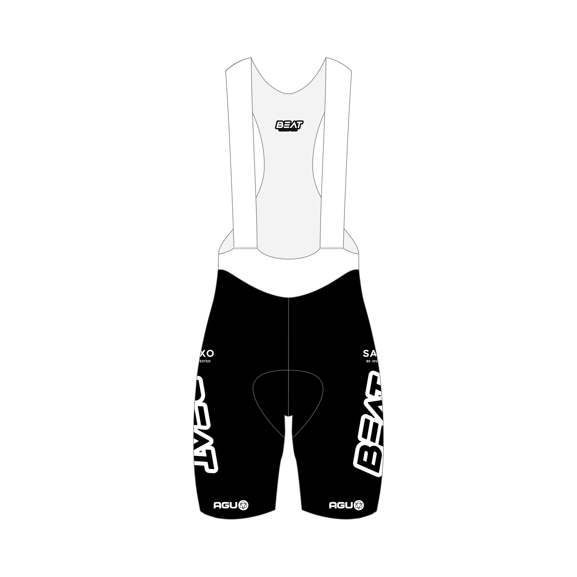 SAXO - Bibshort black pad - Pro