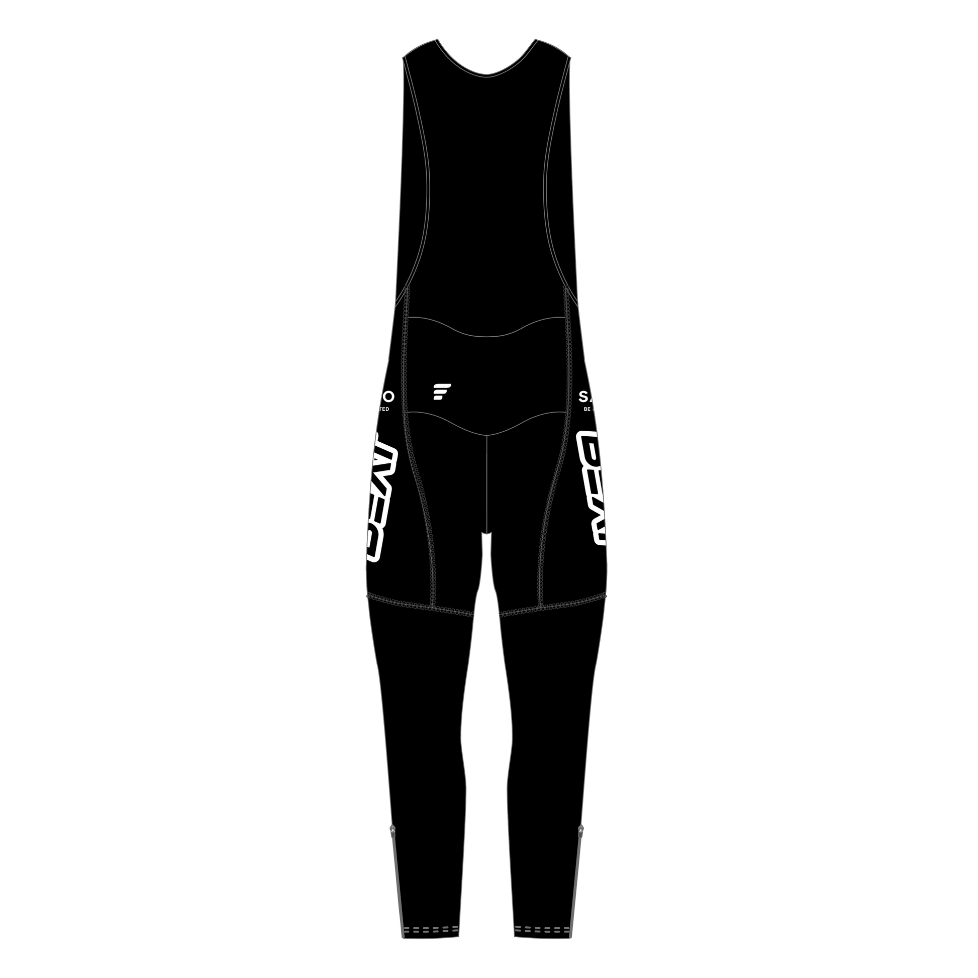 SAXO - Thermal bibtight DWR Zipp black pad - Pro